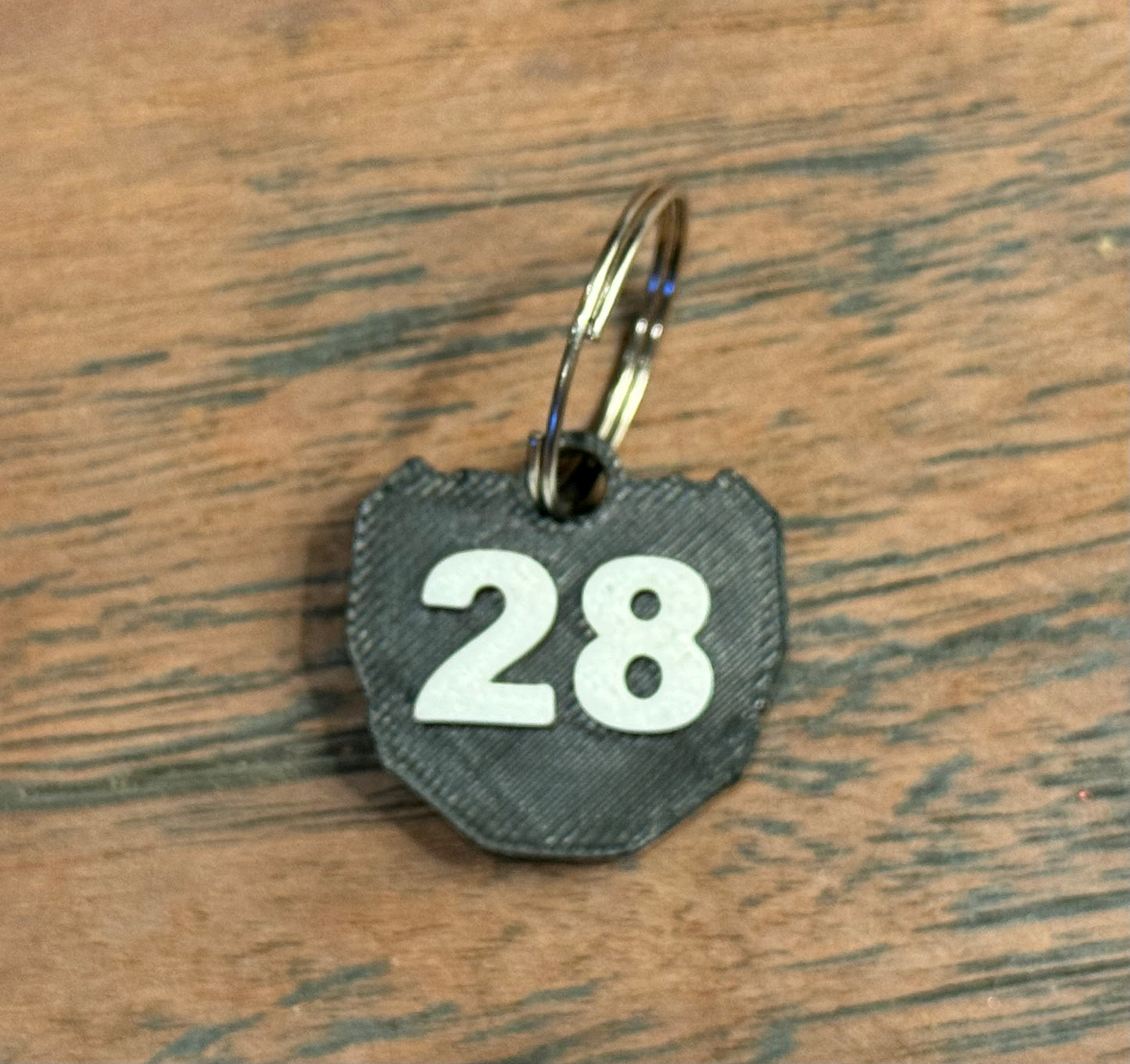Odi Plate keychain with custom number
